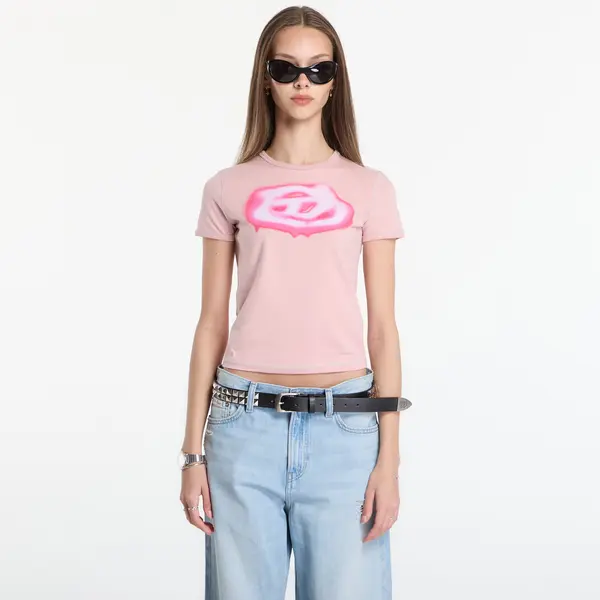 Diesel Тениска Diesel T-Uncuties-Long-S3 T-Shirt Pale Mauve XS