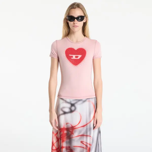 Diesel Тениска Diesel T-Uncuties-Long-S5 T-Shirt Pale Mauve M