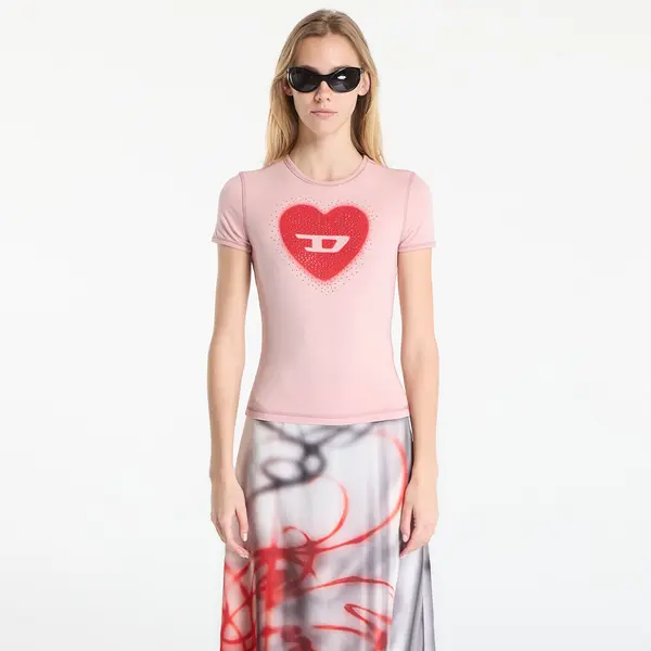 DIESEL Тениска Diesel T-Uncuties-Long-S5 T-Shirt Pale Mauve S