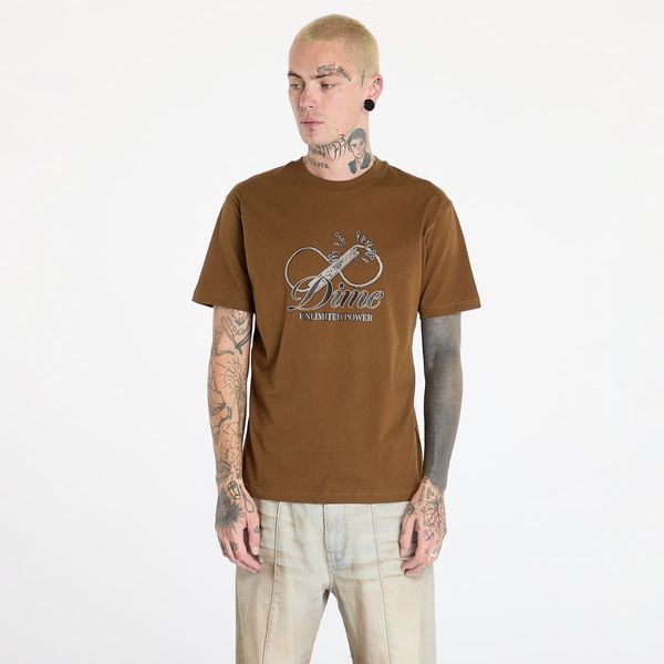 DIME Тениска DIME Cursive Power T-Shirt UNISEX Dark Brown XS