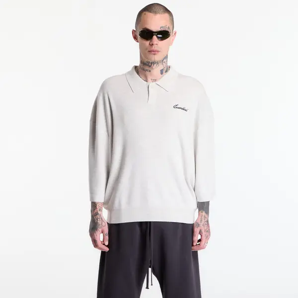 Fear of God Essentials Тениска Fear of God Essentials Signature 3 4 Sleeve 90'S Polo Heather Oatmeal M
