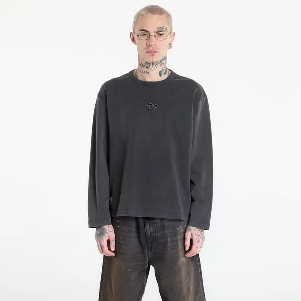 Filling Pieces Тениска Filling Pieces Longsleeve Boxy Embroidered Vintage Black L