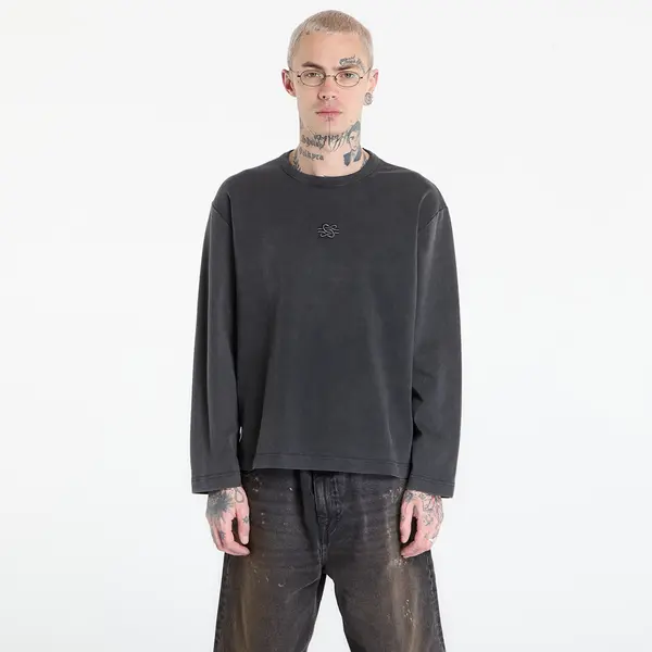 Filling Pieces Тениска Filling Pieces Longsleeve Boxy Embroidered Vintage Black XL
