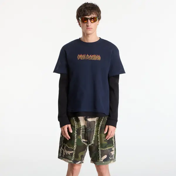 FOX Тениска FOX Double Layer LS Top Navy XL