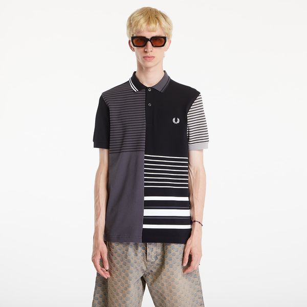 FRED PERRY Тениска FRED PERRY Beams Striped Panel Fp Polo T-Shirt Black L