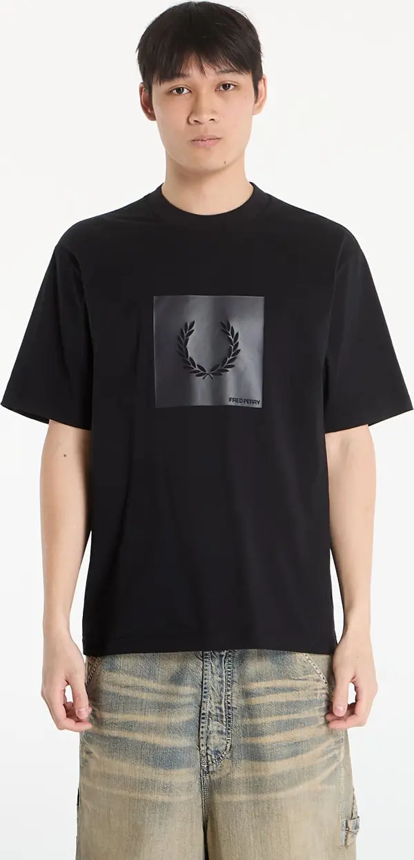 FRED PERRY Тениска FRED PERRY Box Graphic T-Shirt Black S
