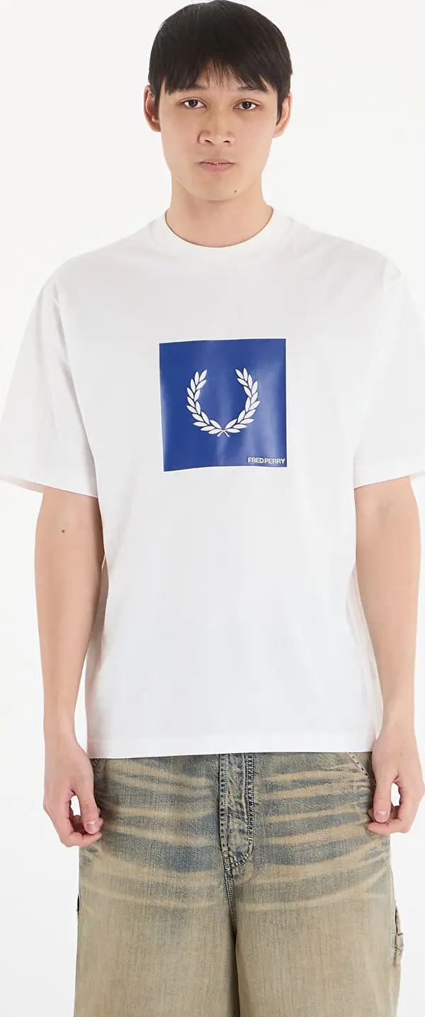 FRED PERRY Тениска FRED PERRY Box Graphic T-Shirt Snow White XL