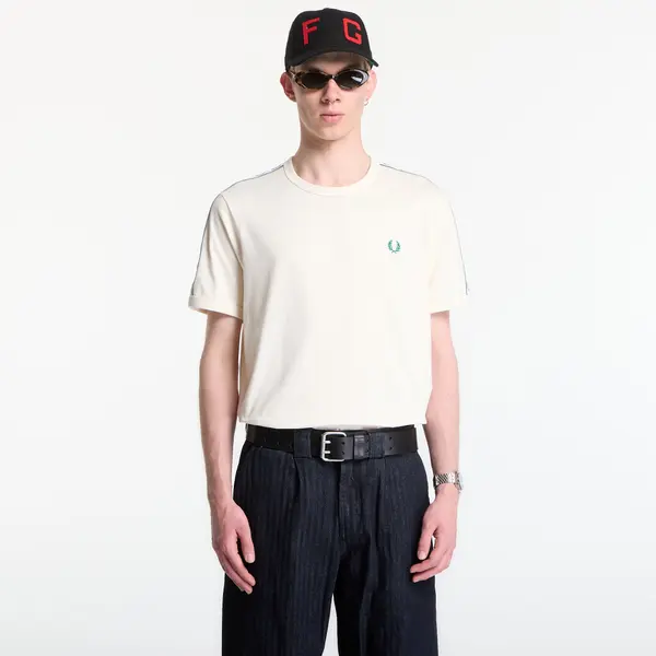 FRED PERRY Тениска Fred Perry Contrast Tape Ringer T-Shirt Ecru L