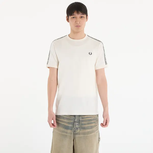 FRED PERRY Тениска FRED PERRY Contrast Tape Ringer T-Shirt Ecru/ Navy S