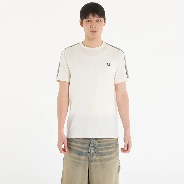 FRED PERRY Тениска FRED PERRY Contrast Tape Ringer T-Shirt Ecru/ Navy XL
