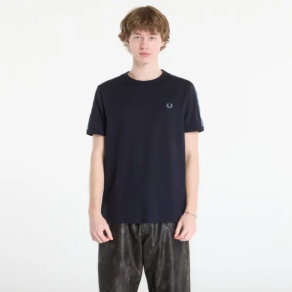 FRED PERRY Тениска FRED PERRY Contrast Tape Ringer T-Shirt Navy/ Ace Blue M
