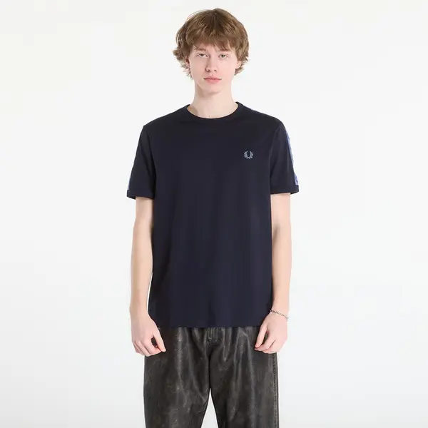 FRED PERRY Тениска FRED PERRY Contrast Tape Ringer T-Shirt Navy/ Ace Blue M