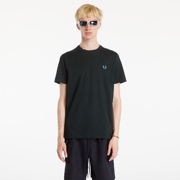 FRED PERRY Тениска FRED PERRY Crew Neck T-Shirt Night Green/ Ocean XL
