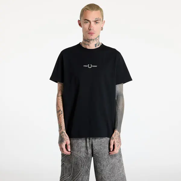 FRED PERRY Тениска FRED PERRY Embroidered T-Shirt Black XL