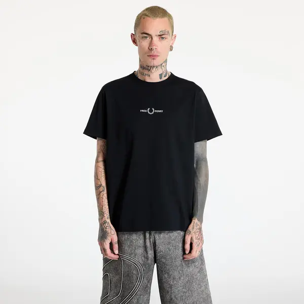FRED PERRY Тениска FRED PERRY Embroidered T-Shirt Black XXL