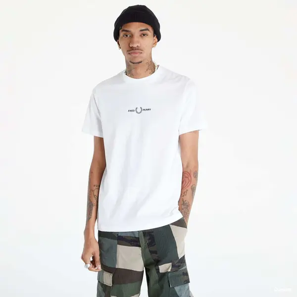 FRED PERRY Тениска FRED PERRY Embroidered T-Shirt White XL