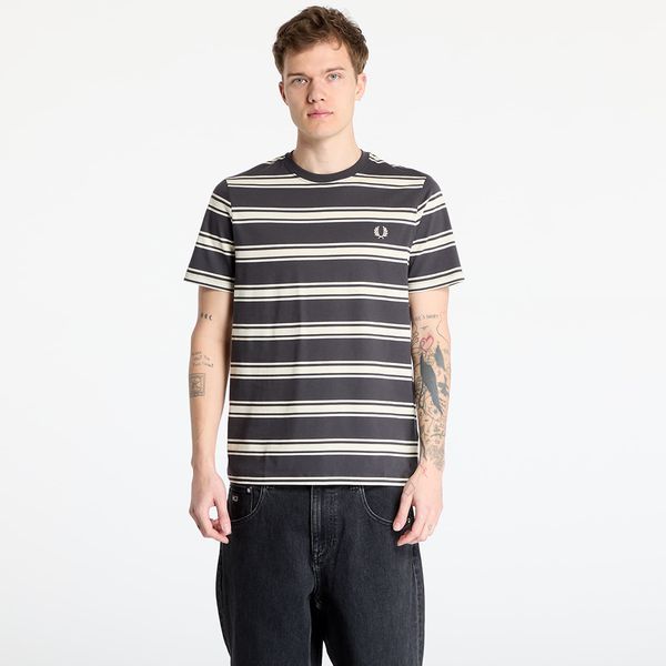 FRED PERRY Тениска FRED PERRY Fine Stripe T-Shirt Anchor Grey M