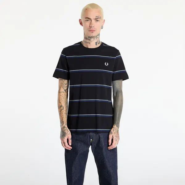 FRED PERRY Тениска FRED PERRY Fine Stripe T-Shirt Black S