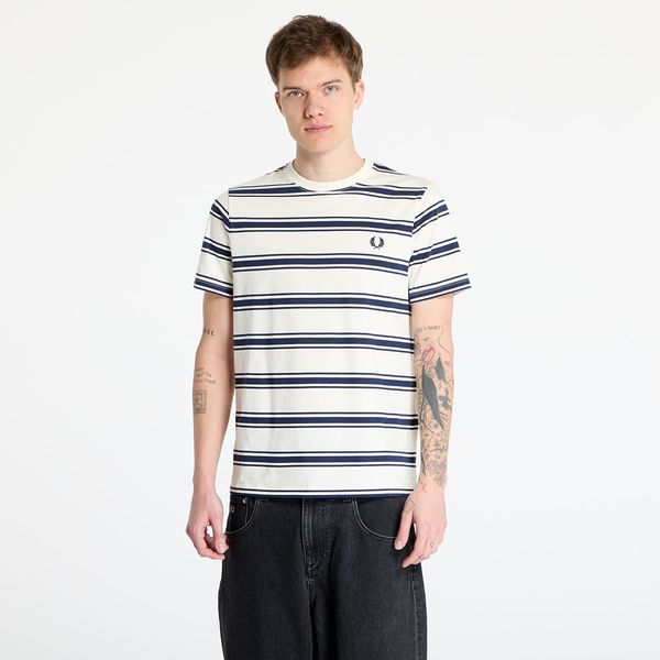 FRED PERRY Тениска FRED PERRY Fine Stripe T-Shirt Ecru S