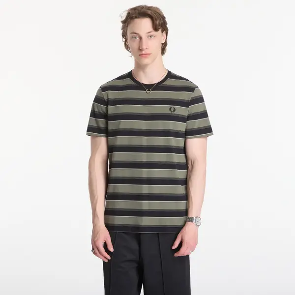 FRED PERRY Тениска Fred Perry Fine Stripe T-Shirt Green M