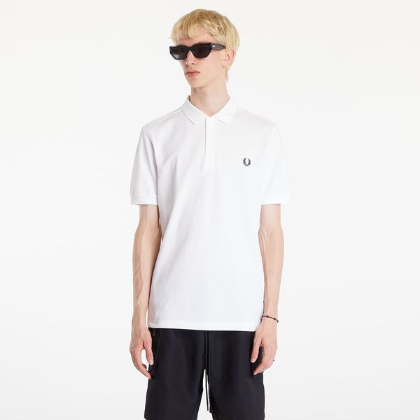 FRED PERRY Тениска FRED PERRY Plain Polo Short Sleeve Tee White M