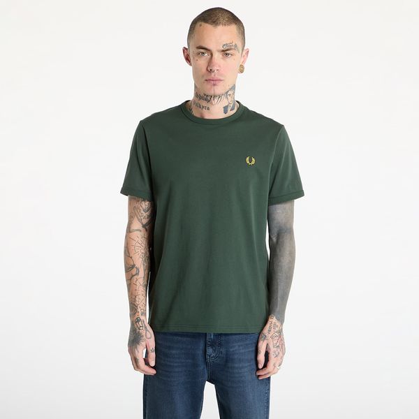 FRED PERRY Тениска FRED PERRY Ringer T-Shirt Court Green L