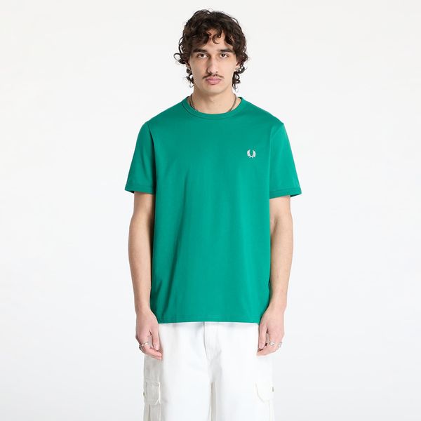 FRED PERRY Тениска FRED PERRY Ringer T-Shirt Label Green M