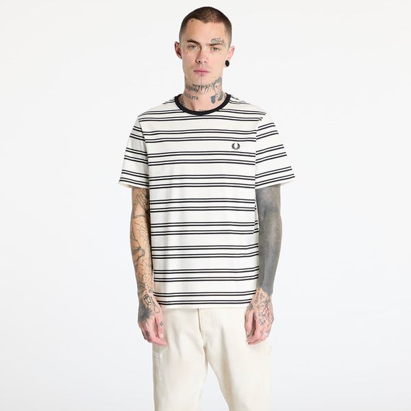 FRED PERRY Тениска FRED PERRY Sport Fine Stripe T-Shirt Ecru/ Black L