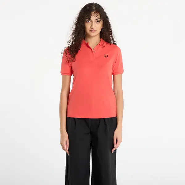 FRED PERRY Тениска FRED PERRY The Fred Perry Shirt Flamingotan/ Blak 6