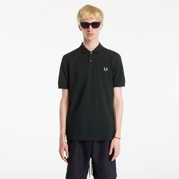 FRED PERRY Тениска FRED PERRY The Polo Short Sleeve Tee Night Green/ Snow White L