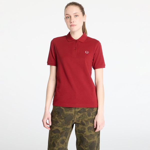 FRED PERRY Тениска FRED PERRY The Shirt Burnt Red / Putty Pink 38