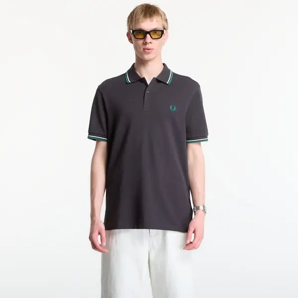 FRED PERRY Тениска Fred Perry Twin Tipped Fred Perry Shirt Anchor Grey M