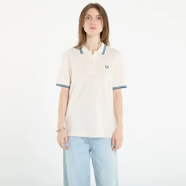 FRED PERRY Тениска FRED PERRY Twin Tipped Fred Perry Shirt Silky Peach/ Dark Petrol 10