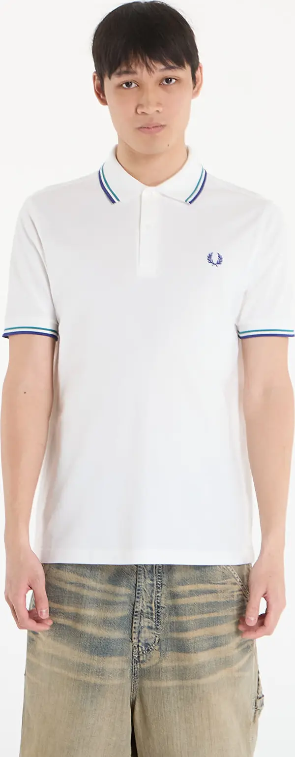 FRED PERRY Тениска FRED PERRY Twin Tipped Fred Perry Shirt Snwh/ Depmn/ Sohec XL