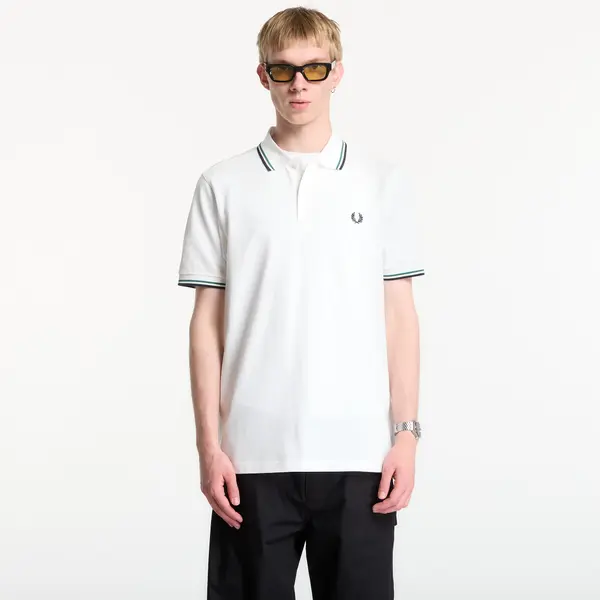 FRED PERRY Тениска Fred Perry Twin Tipped Fred Perry Shirt White S