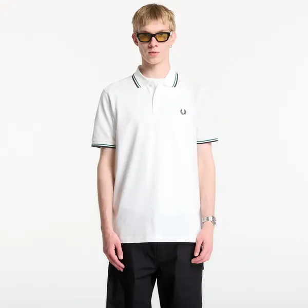 FRED PERRY Тениска Fred Perry Twin Tipped Fred Perry Shirt White XL