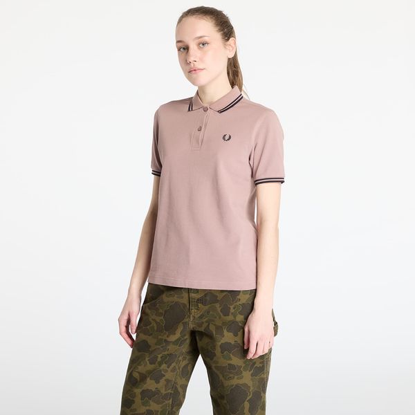 FRED PERRY Тениска FRED PERRY Twin Tipped Shirt Dark Pink/ Navy 36