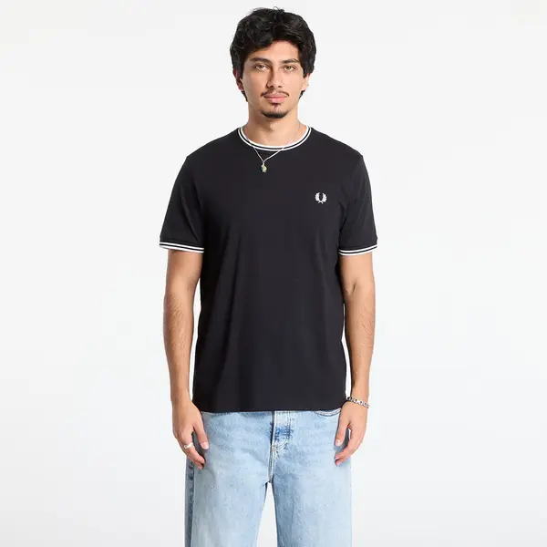FRED PERRY Тениска FRED PERRY Twin Tipped T-Shirt Black L