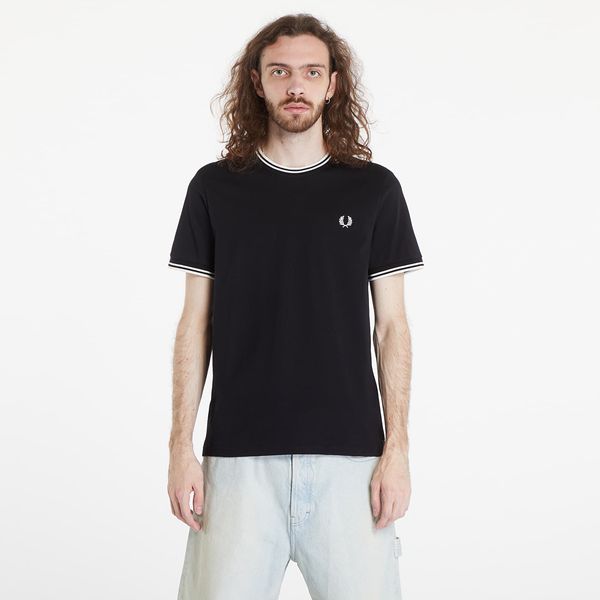 FRED PERRY Тениска FRED PERRY Twin Tipped T-Shirt Black L