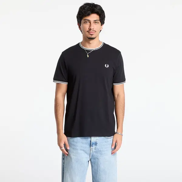 FRED PERRY Тениска FRED PERRY Twin Tipped T-Shirt Black S