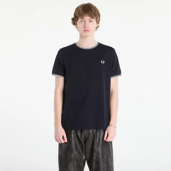 FRED PERRY Тениска FRED PERRY Twin Tipped T-Shirt Navy L