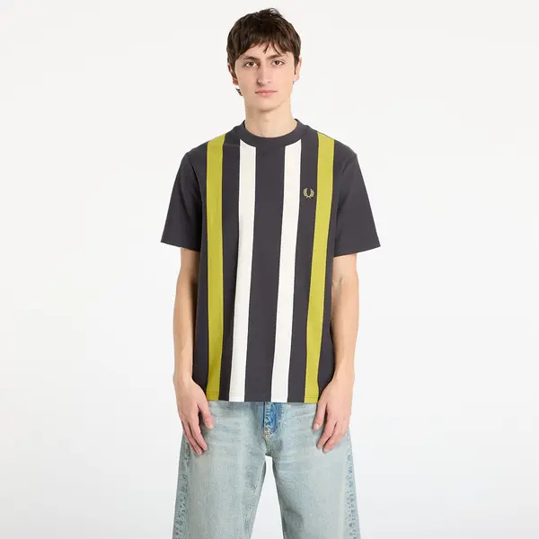 FRED PERRY Тениска FRED PERRY Vertical Stripe T-Shirt Anchor Grey S