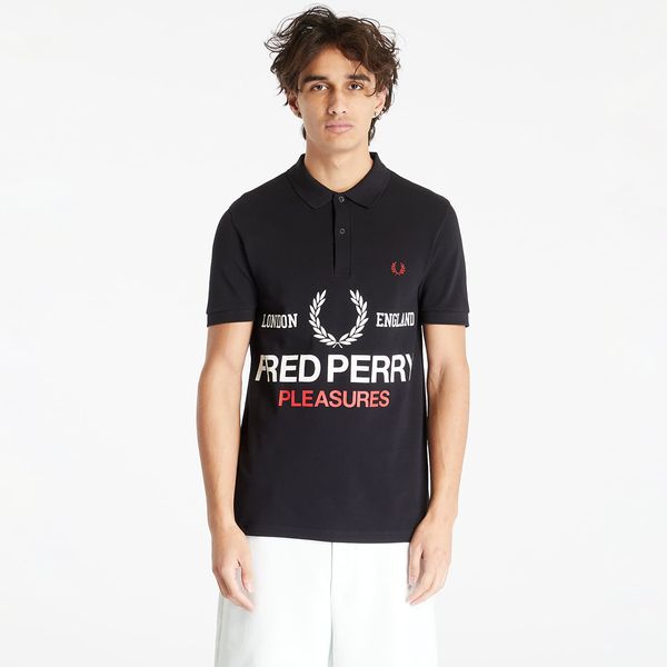 FRED PERRY Тениска FRED PERRY x PLEASURES Logo Shirt Black XXL