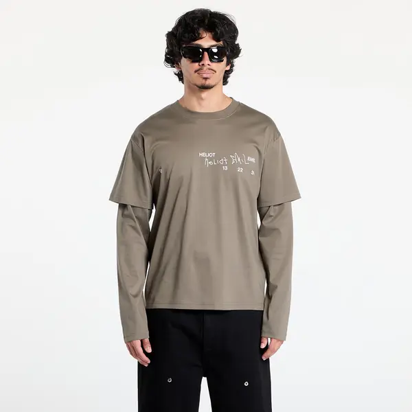 HELIOT EMIL Тениска HELIOT EMIL Fulgens Longsleeve Dark Stone XXL