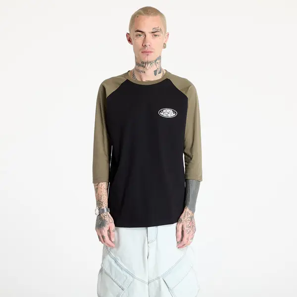 Horsefeathers Тениска Horsefeathers Dynamo Raglan T-Shirt Black/ Burnt Olive S