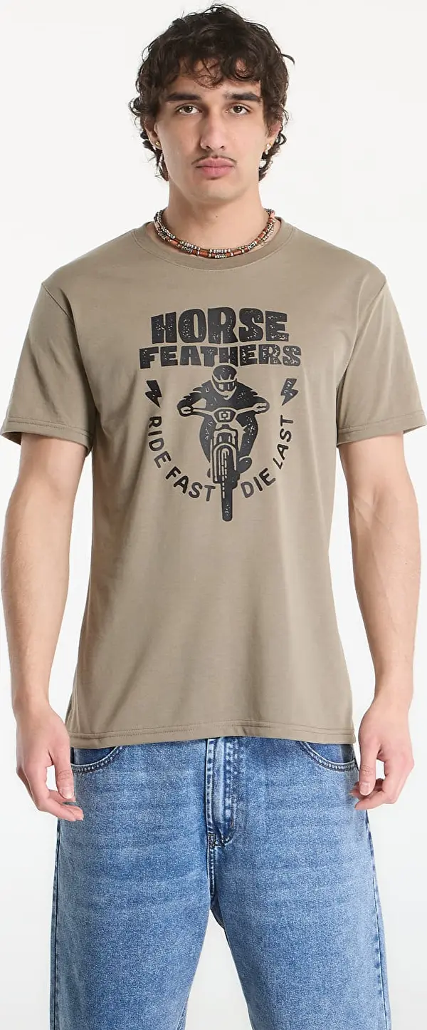 Horsefeathers Тениска Horsefeathers Full Send Tech T-Shirt Taupe L