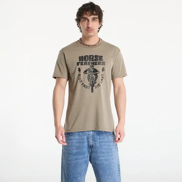 Horsefeathers Тениска Horsefeathers Full Send Tech T-Shirt Taupe S