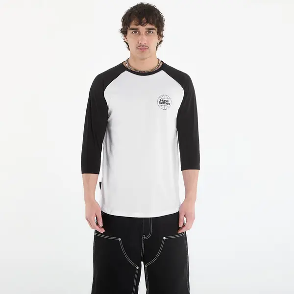 Horsefeathers Тениска Horsefeathers Global Raglan T-Shirt White/ Black M