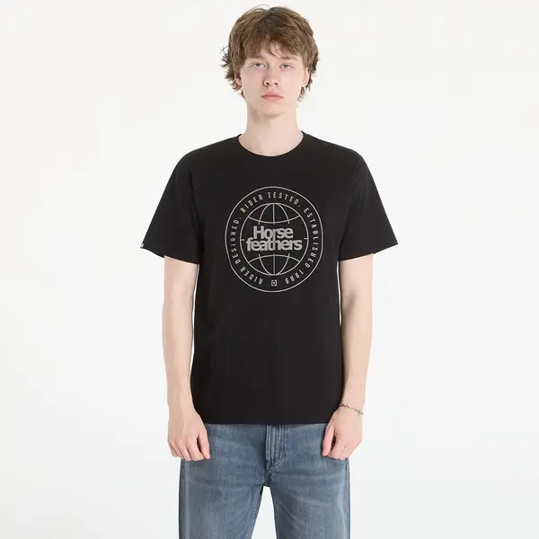 Horsefeathers Тениска Horsefeathers Global T-Shirt Black L