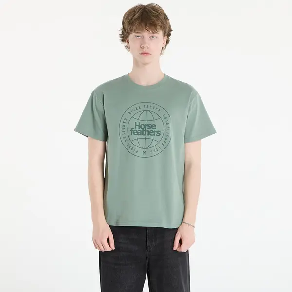 Horsefeathers Тениска Horsefeathers Global T-Shirt Iceberg Green S